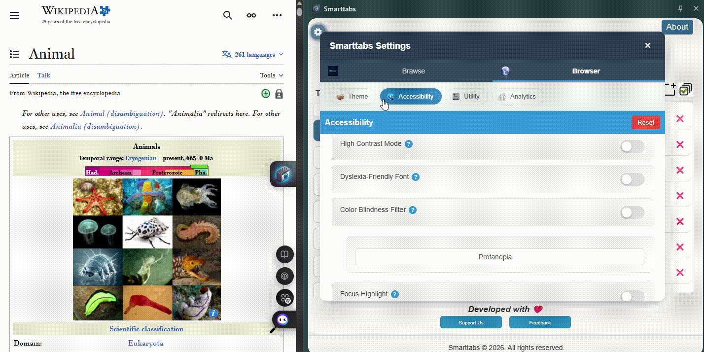 Appearance settings demo