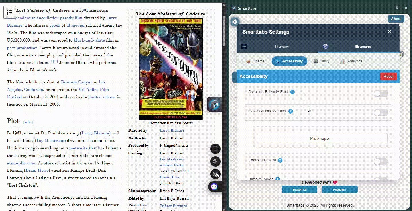 Accessibility settings demo