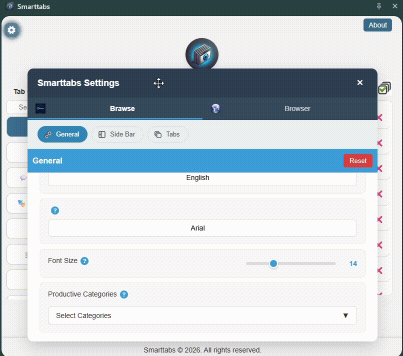 General settings demo